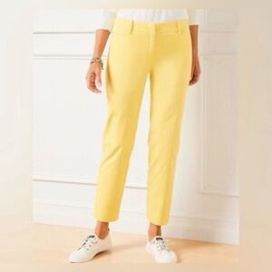 SOLD~Talbots Perfect Crop Chino Pants Women size Curvy 14 Summer Yellow NWT